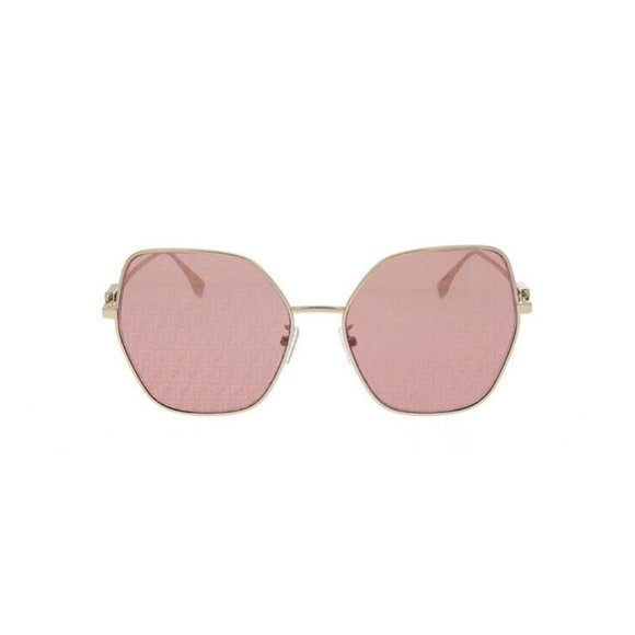 NEW Fendi Eyewear Butterfly Frame Sunglasses Pink 100% Authentic